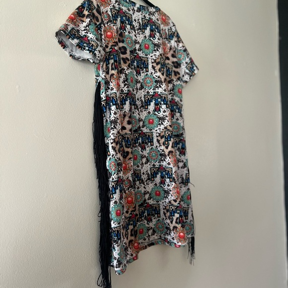 Western Patterned Kids Casual Dress - Picture 4 of 4